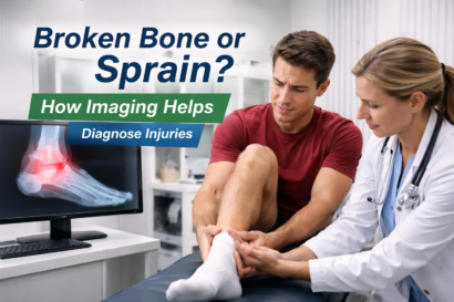 urgent care X-ray diagnosis, sprain vs fracture symptoms, sports injury imaging. broken bone
