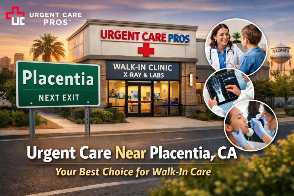 Residents of Placentia, CA can receive fast, professional walk-in medical care just minutes away at Urgent Care Pros in Fullerton.